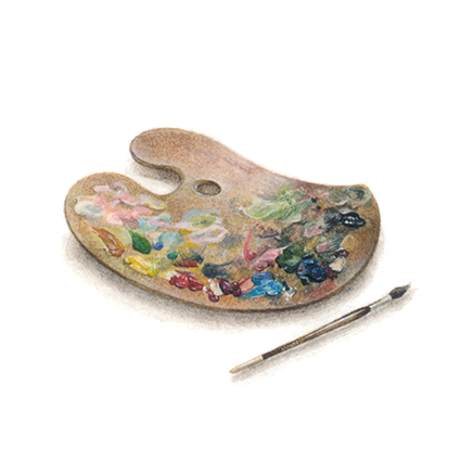 La palette de l’artiste
